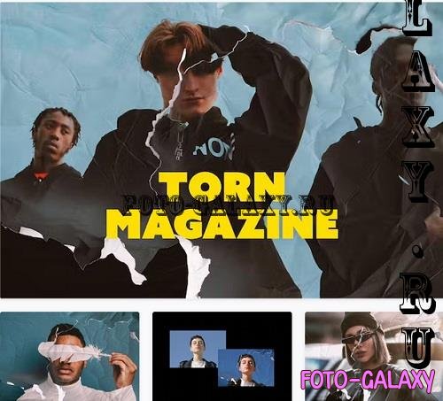 Torn Magazine Photo Effect - 91685653