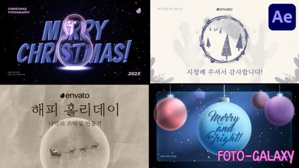 Videohive - Christmas Typography | After Effects 49741839 