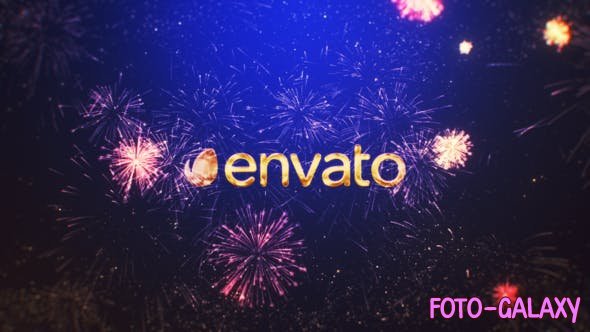 Videohive - New Year Fireworks Logo 49744051 