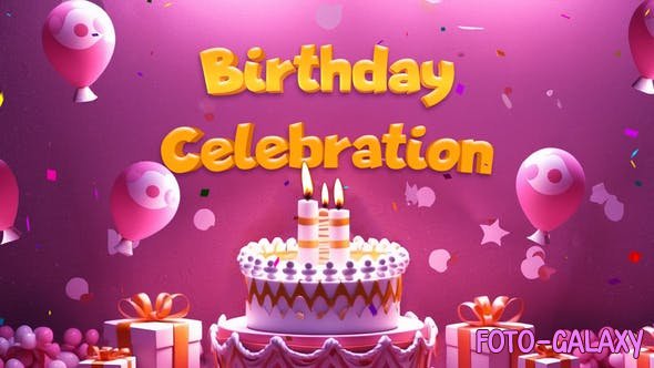 Videohive - Beautiful 3D Birthday Party Invitation Slideshow 49758975 