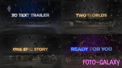 Videohive - 3D Texts Trailer With Explosion Shatter 49678799