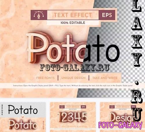 Potato - Editable Text Effect - 91679165