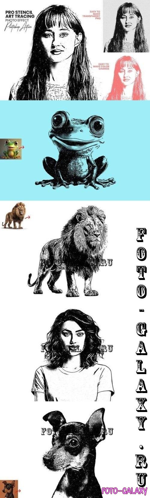 Pro Stencil Art Tracing Action - 91884259