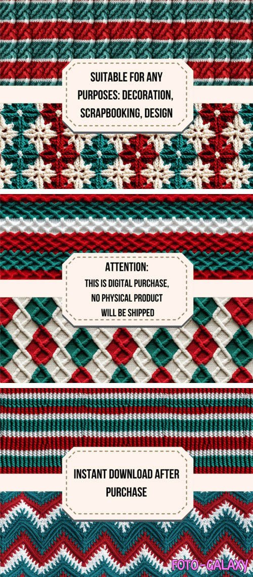 10 Holiday Knit Seamless Textures Pack