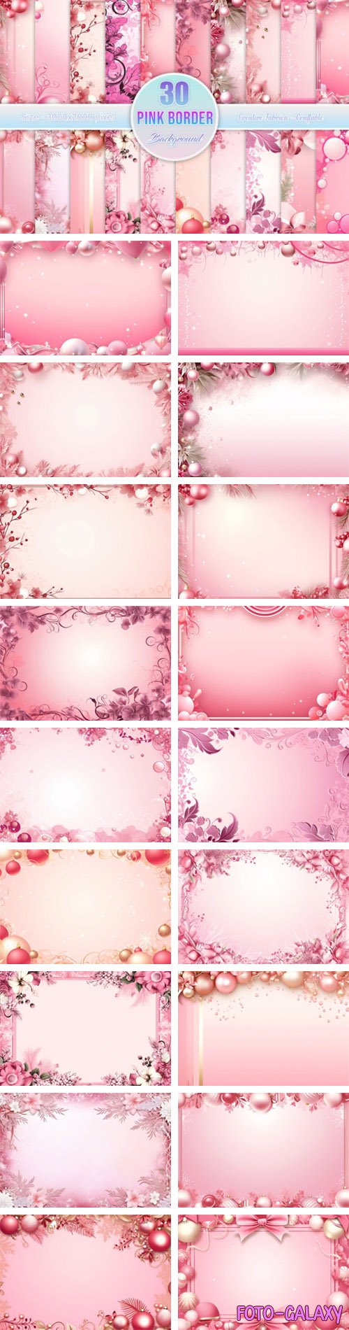 Pink Decorative Borders - 30+ Backgrounds