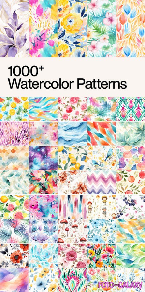 Watercolor Patterns - 1000+ Textures