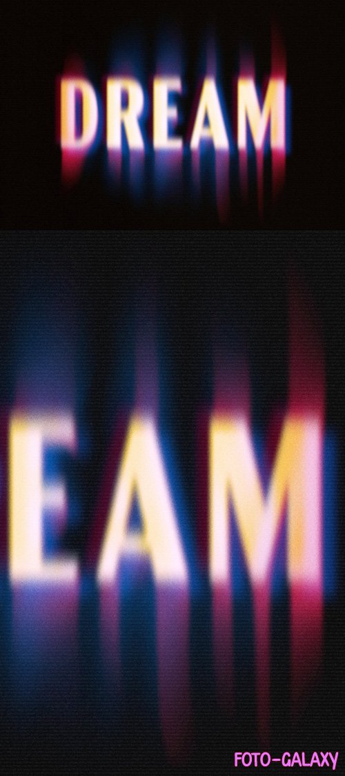 Dream - Glowing Ghost Photoshop Text Effect