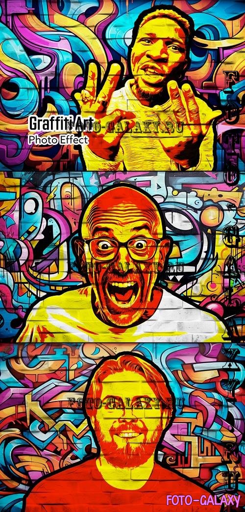 Graffiti Art Photo Effect. Backgrounds AI Generated - 671129854