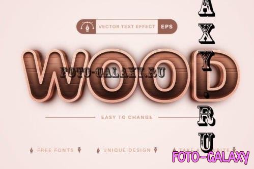Wood Stroke - Editable Text Effect - 13465268