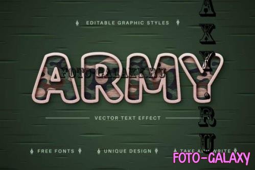 Army Textile - Editable Text Effect - 13465237