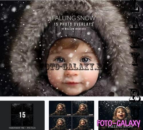 Realistic Falling Snow Photo Overlay PNG - C7Y8J2P