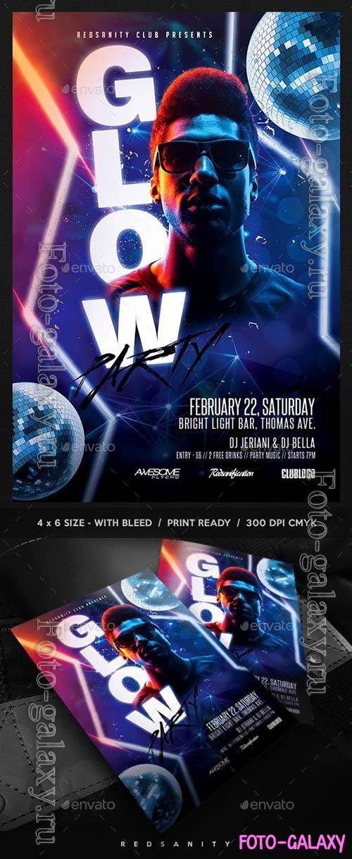 GraphicRiver - Glow Party Flyer - 22968050
