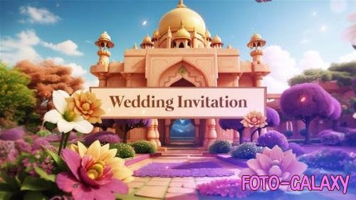 Videohive - Indian 3D Character Design Wedding Invitation Slideshow 49921012 