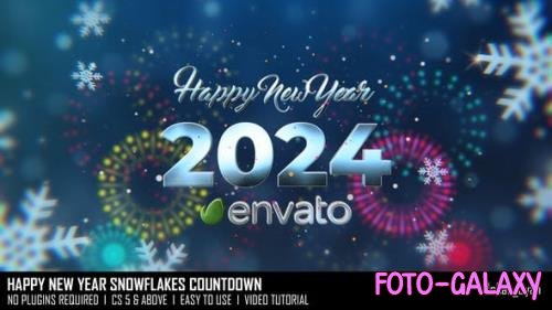 Videohive - Happy New Year Snowflakes Countdown 49904670 