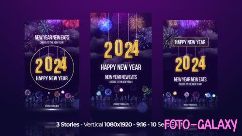 Videohive - Happy New Year Wishes 2024 Instagram Stories 49906155 