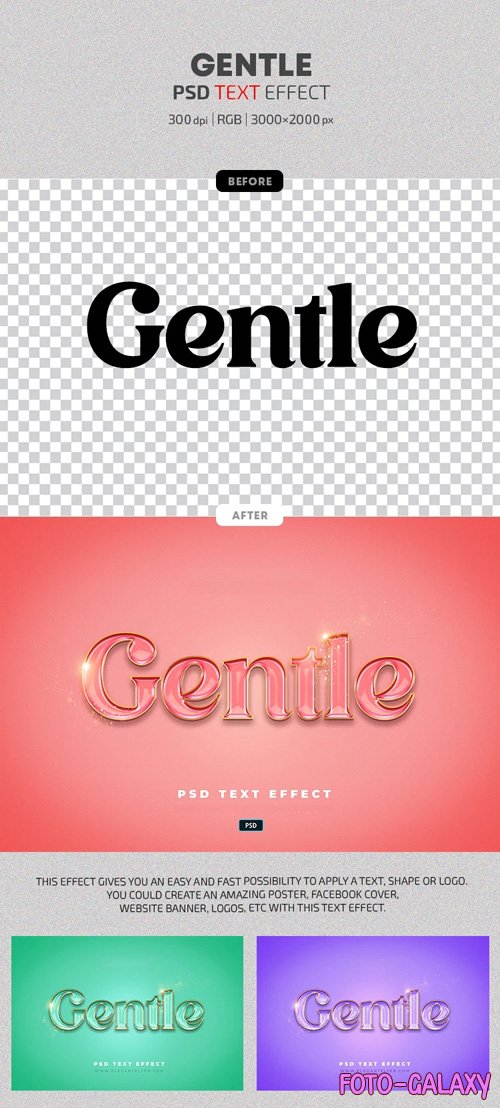 Gentle - Photoshop Text Effects