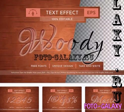 Woody - Editable Text Effect - 91615422