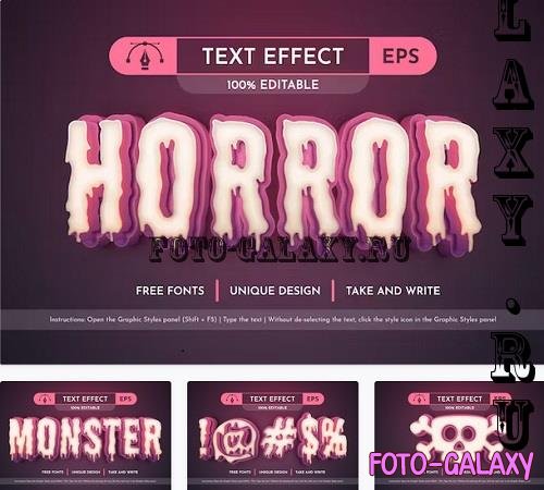 Rotting Horror Editable Text Effect - 91541472