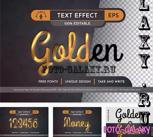 Golden - Editable Text Effect - 91630948