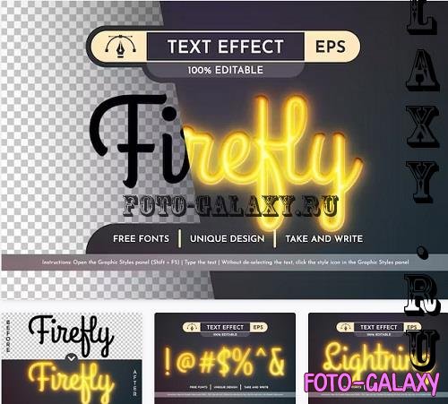 Firefly - Editable Text Effect - 91642888