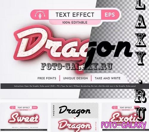 Dragon Fruit - Editable Text Effect - 91621866