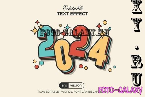 2024 Text Effect Colorful Fun Style - 91698538