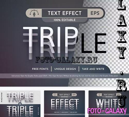 Triple - Editable Text Effect - 91726124