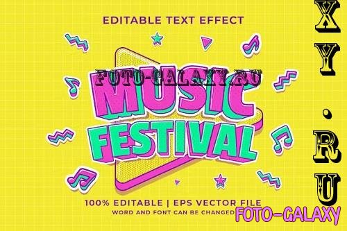 Music Festival 3d Vector Editable Text Effect - V6U4YBN