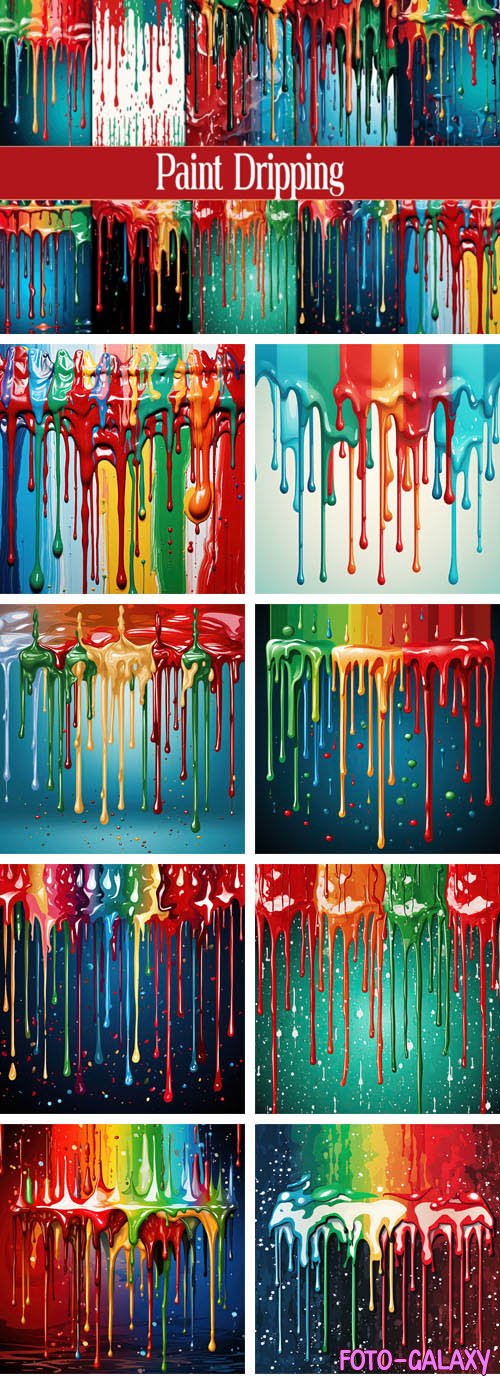20 Paint Dripping Backgrounds Collection