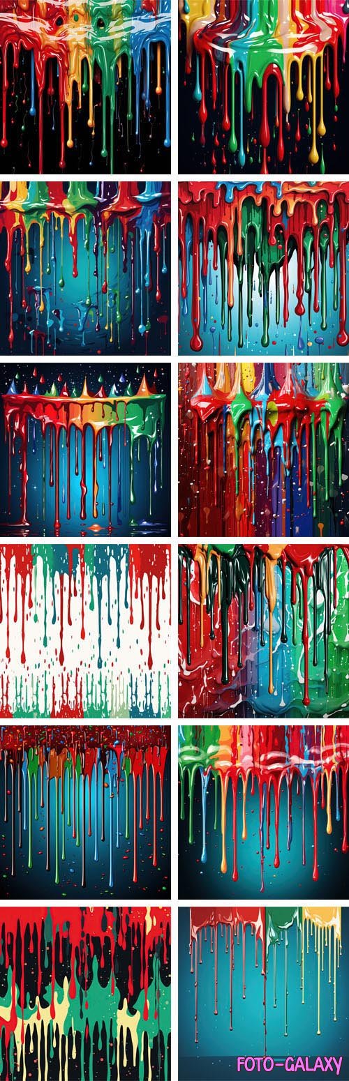 20 Paint Dripping Backgrounds Collection