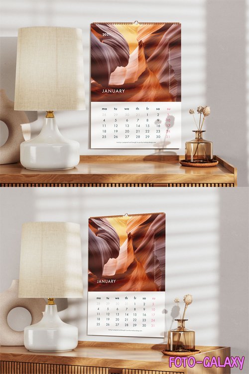 Hanging Wall Calendar PSD Mockups Templates