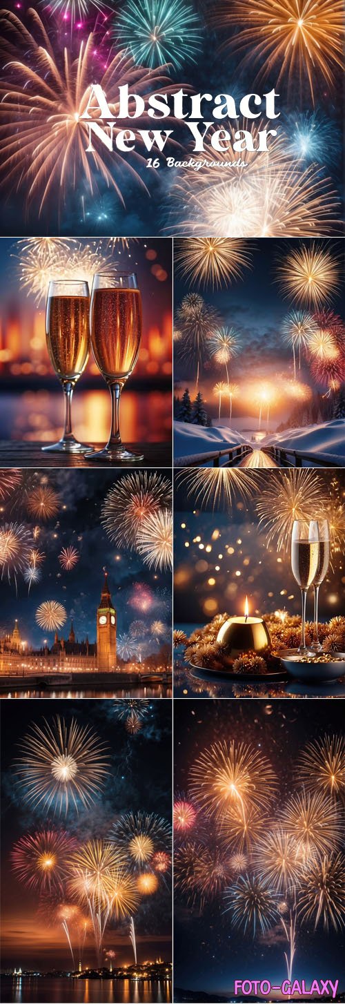 16 Abstract New Year Celebration Backgrounds