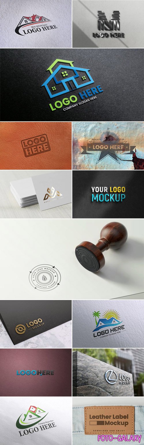 25+ Awesome 3D Editable Logo Mockups Templates