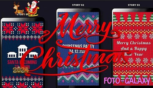 Knitted Christmas Sweater Stories 1289761 - Project for After Effects  