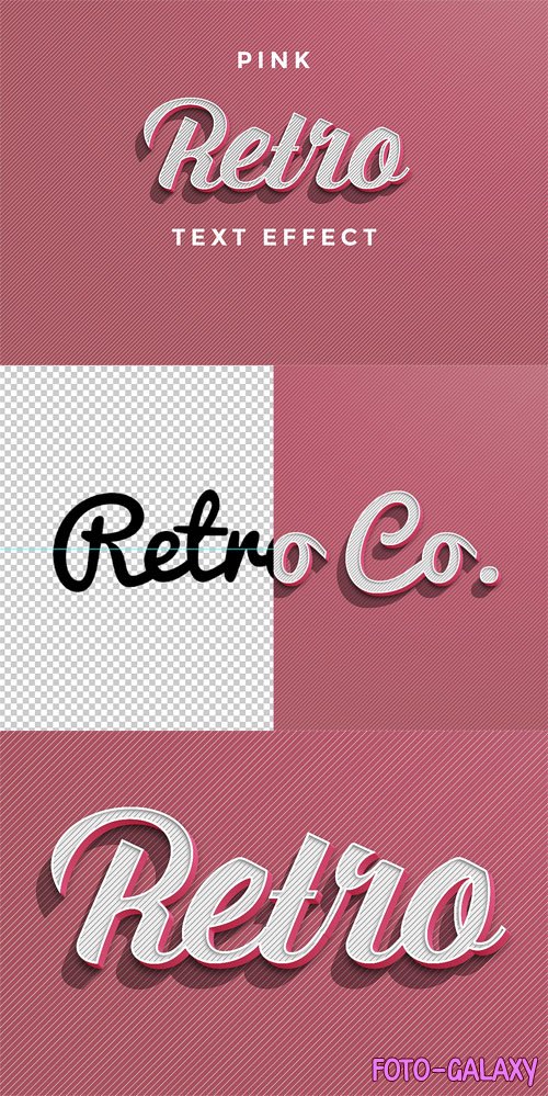 Retro Pink Text Effect for Photoshop