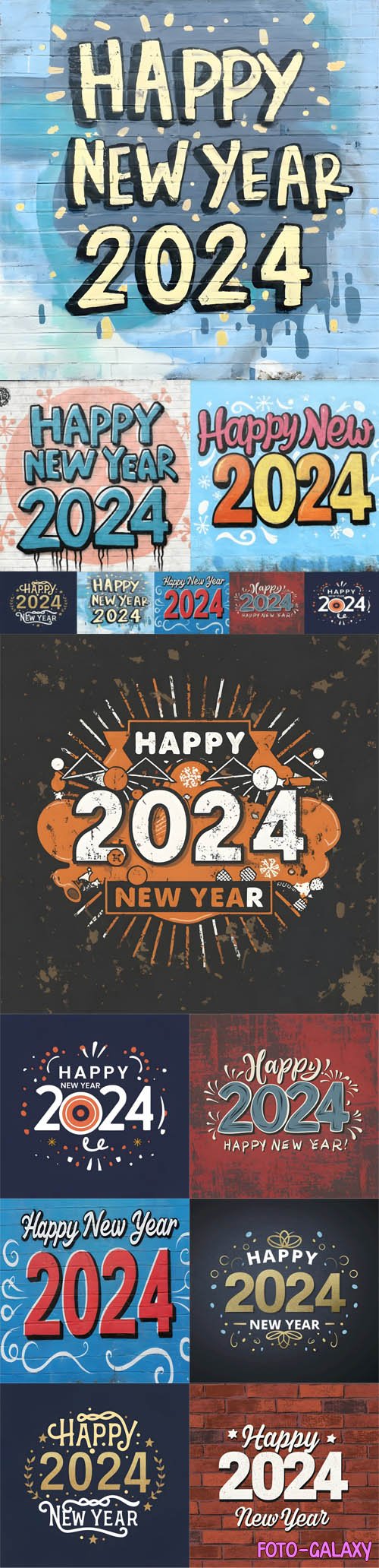 10 Happy New Year 2024 Backgrounds Pack