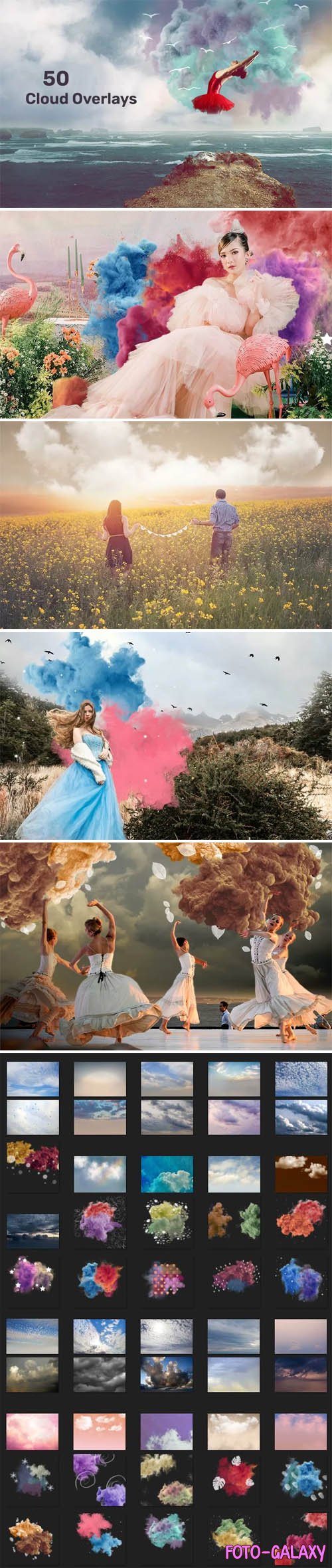 50 Cloud Overlays Collection for Photoshop