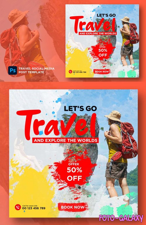 Tourism & Travel Social Media Banner PSD Template