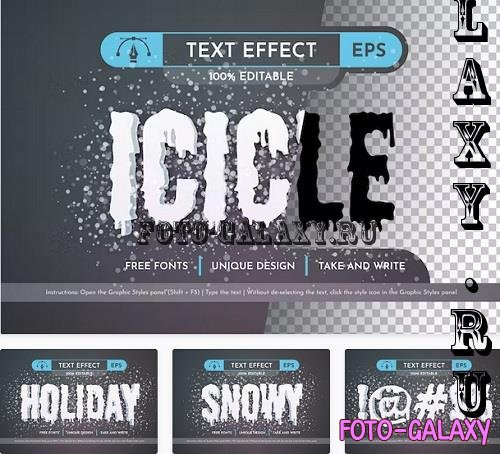 Icicle - Editable Text Effect - 91629741