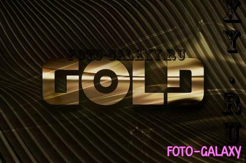 Gold Text Effect - BGTUT3A