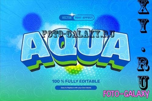 3D Blue Aqua Vector Text Effect - WVBDX2K