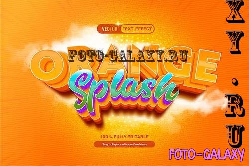 3D Orange Splash Duo Vector Text Effect - AFQBBGG