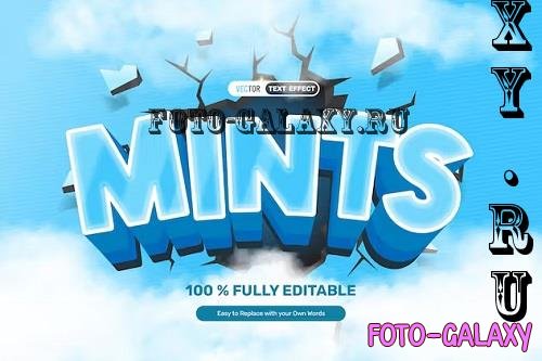 3D Blue Mints Vector Text Effect - PL5TKX9