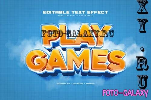 3D Play Games Vector Text Effect - YWBKNCG