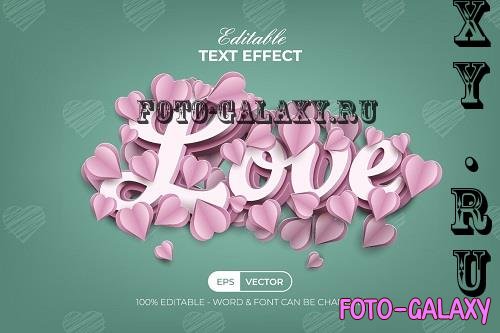 Love Text Effect 3D Style - 91925556