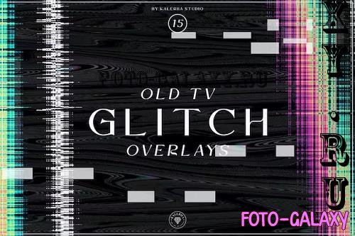 Old TV Glitch Overlays - C67BZJD