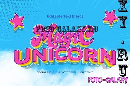 Unicorn Rainbow Vector Text Effect - 5G5NC3G