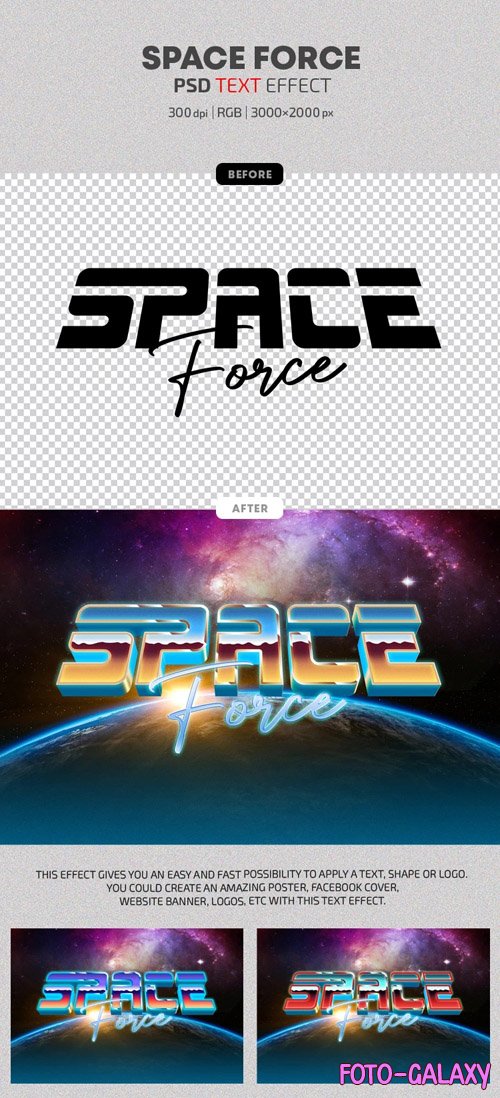 Space Force - Photoshop Text Effects