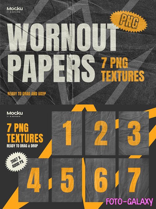 Wornout Papers - 7 PNG Textures