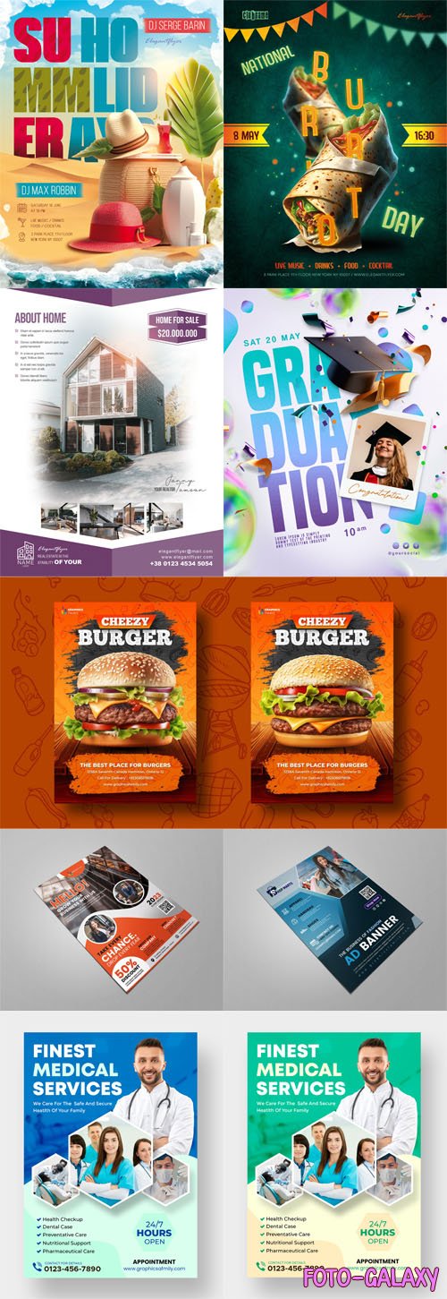 15+ Multipurpose Flyers PSD Templates Collection